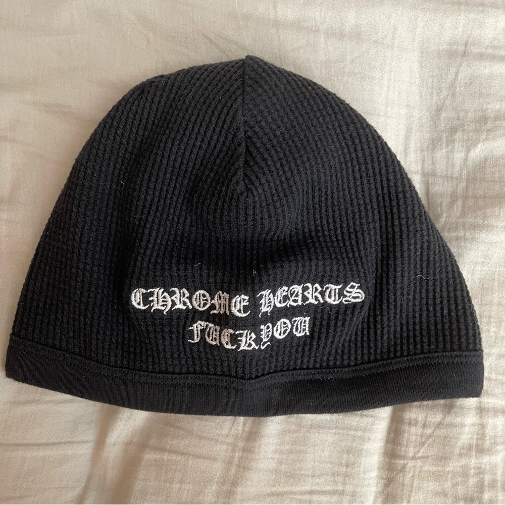Chrome Hearts, F*CK YOU vintage beanie hat.